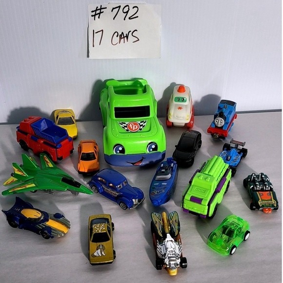 The Unbranded Brand Other - Lot of 17 Toy Cars and Vehicles Including Fisher Price, Thomas the Tank Engine